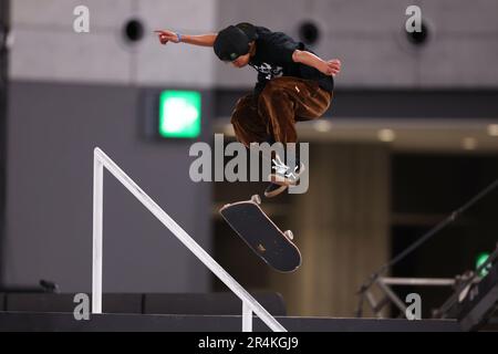 Tokyo, Japan. 27th May, 2023. Toa Sasaki (JPN) Skateboarding : 2023 UPRISING TOKYO Men's Skateboard Street Semi-Final at Ariake Arena in Tokyo, Japan . Credit: Naoki Morita/AFLO SPORT/Alamy Live News Stock Photo