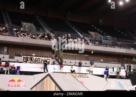 Tokyo, Japan. 27th May, 2023. Yuto Horigome (JPN) Skateboarding : 2023 UPRISING TOKYO Men's Skateboard Street Semi-Final at Ariake Arena in Tokyo, Japan . Credit: Naoki Morita/AFLO SPORT/Alamy Live News Stock Photo