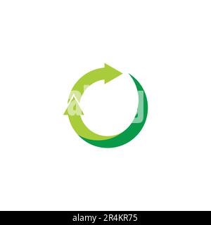 circle rotation chart arrow green finance vector Stock Vector