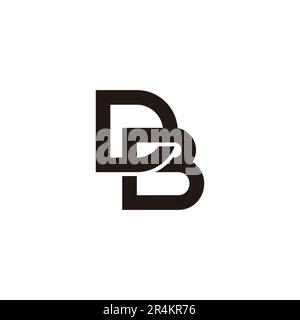 letter db linked monogram 3d logo vector Stock Vector