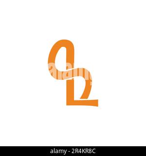 letter sl ql ribbon font logo vector Stock Vector