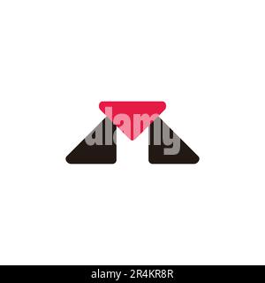 letter m abstract triangle colorful simple logo vector Stock Vector