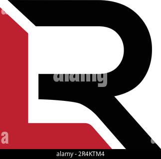 LR letter logo design. Stock Vector