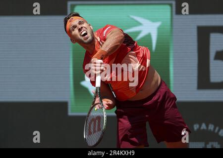 Jiri Vesely of Czech Republic during day 1 of the 2023 French Open, Roland-Garros 2023, second Grand Slam tennis tournament of the year, on May 28, 2023 at stade Roland-Garros in Paris, France - Photo: Jean Catuffe/DPPI/LiveMedia Stock Photo