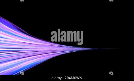 Beautiful bright purple pink abstract energetic magical cosmic fiery texture of lines and stripes, waves, flames with curves turning into infinity on Stock Vector