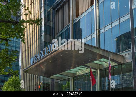 Barclays Group head office in Canary Wharf Stock Photo