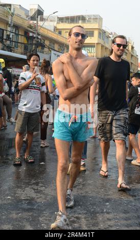 Songkran festival celebrated in and around Khaosan Road in Bangkok