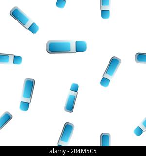 Antiperspirant deodorant roll icon isolated seamless pattern on beige background. Cosmetic for body hygiene. Vector Illustration. Stock Vector