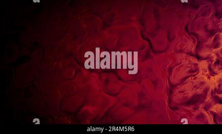 red dark shaded organic shapes relievo - abstract 3D rendering Stock Photo