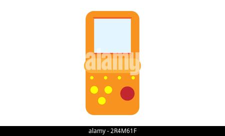 Old retro vintage hipster handheld video game console with buttons and ...