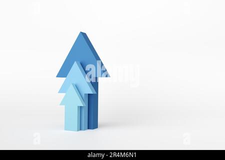 3D efficiency chart - arrows Stock Photo - Alamy