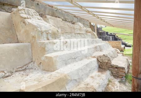 The elaborate ruins of Comalcalco in Tabasco, Mexico, is the western-most Mayan city and the only ever built of brick Stock Photo