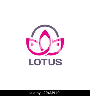 Lotus Logo Design. Lotus vector Illustration. Lotus Flower Stock Vector