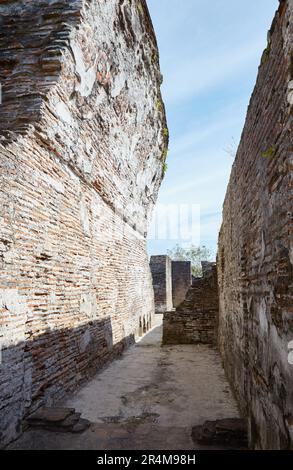 The elaborate ruins of Comalcalco in Tabasco, Mexico, is the western-most Mayan city and the only ever built of brick Stock Photo