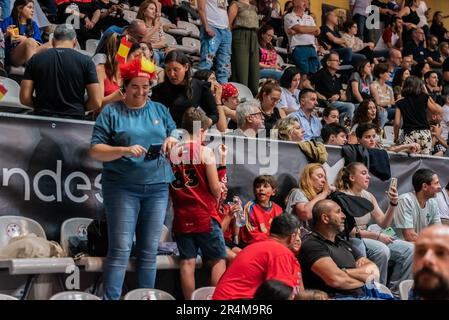 Vigo, Spain. May 27th, 2023. match with a lot of intensity between the women's national team of china vs spain where you can appreciate several plays Stock Photo