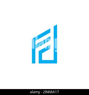 FD Building Logo Simple. suitable for real estate logo Stock Vector