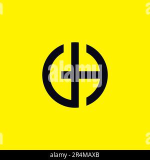Concept Logo Combination Letter G + H Stock Vector