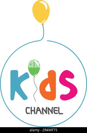kids tv channel icon vector illustration design template web Stock Vector