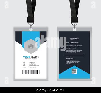 ID Card Template | Office Id card | Employee Id card for your company Stock Vector