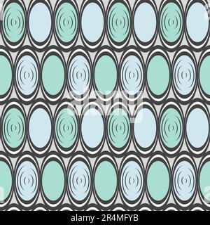 Geometric seamless pattern with ellipses. Stock Vector