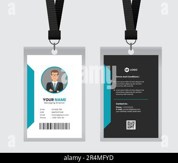 ID Card Template | Office Id card | Employee Id card for your company Stock Vector