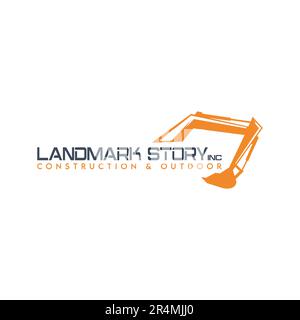 Landmark Story INC logo design in vector template Stock Vector