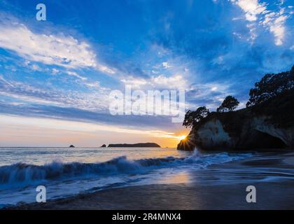 Cathedral Cove beach in New Zealand Stock Photo