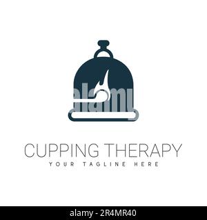 Cupping Therapy Logo Design Massage Spa Logo Type Hijama Stock Vector