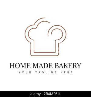 Bakery Logo Design Chef Cap Logotype Stock Vector