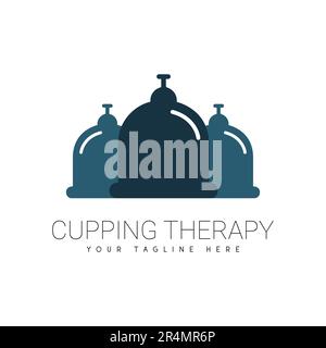 Cupping Therapy Logo Design Massage Spa Logo Type Hijama Stock Vector