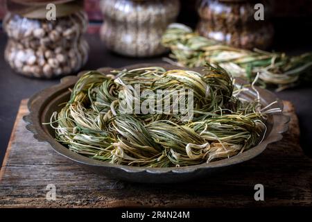 White beet plant, Keledos herb, is a plant that grows in the mountains of Van province of Turkey. Turkish name; Keledos otu - Ak pancar otu Stock Photo