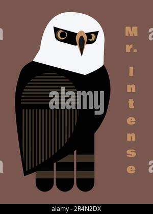 Hawk-eagle Mr. Intense Stock Vector