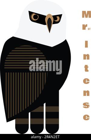 Hawk-eagle Mr. Intense no background Stock Vector