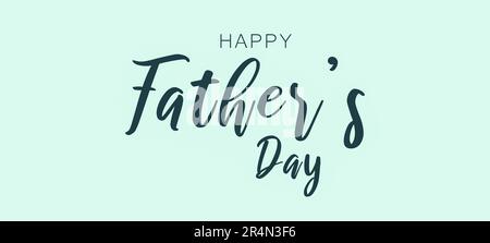 Happy Father's Day text on green background. Stock Photo