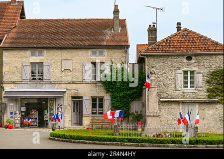 Souvenir shop in Colombey-les-deux-églises, home to the de Gaulle mémorial Stock Photo