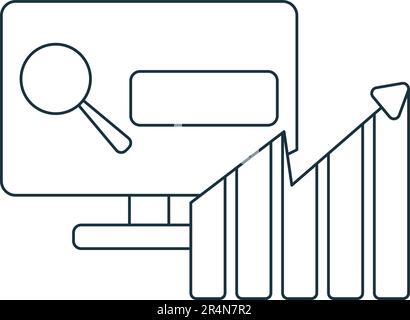 Search engine optimization icon. Monochrome simple sign from digitalization collection. Search engine optimization icon for logo, templates, web Stock Vector