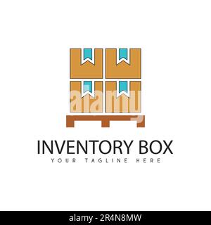 Inventory Logo Design Wear House Logo Type Return Box Stock Vector