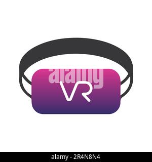 Virtual Reality Glasses Logo Design metaverse Logotype Stock Vector