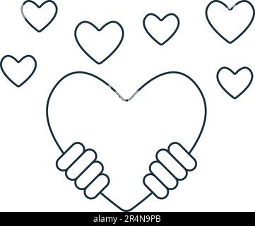 Kindness icon. Monochrome simple sign from donation collection. Kindness icon for logo, templates, web design and infographics. Stock Vector