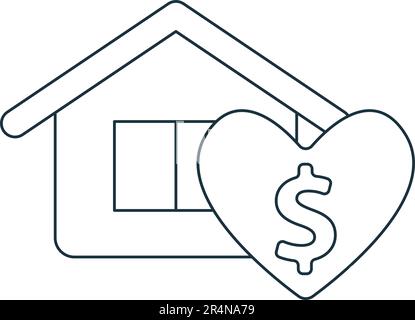 Charitable foundation icon. Monochrome simple sign from donation ...