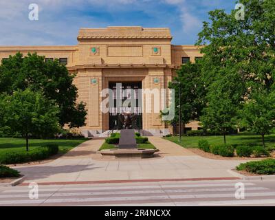 Lawrence, Kansas - May 28, 2023: University of Kansas Strong Hall Stock Photo