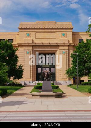 Lawrence, Kansas - May 28, 2023: University of Kansas Strong Hall Stock Photo