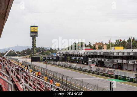 MONTMELLO, SPAIN-JUNE 4, 2021: Start line of Circuit de Barcelona-Catalunya Stock Photo