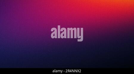 Dark grainy gradient abstract background, red orange purple glowing spot light noise texture effect Stock Photo