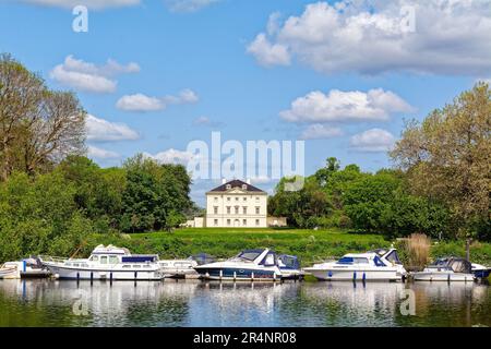 Exterior of Marble Hill House by the riverside at Twickenham, Greater London on a sunny summers day, England UK Stock Photo