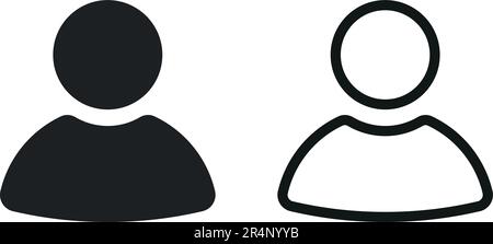 black profile person icon vector Stock Vector
