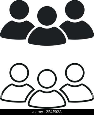 Community people black Icon vector Stock Vector