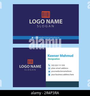 Corporate and professional business card design template vector file. Stock Vector