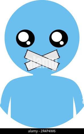 Design of face flat draw Stock Vector