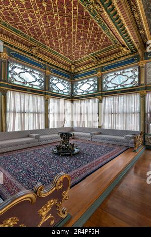 Interior of The Terrace Kiosk( Sofa Kiosk), Topkapi Palace, Istanbul, Turkey Stock Photo